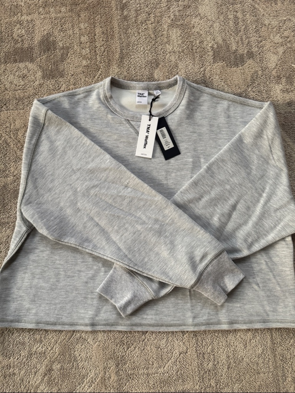 Wilfred Gray Ribbed Crewneck Sweater